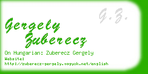 gergely zuberecz business card